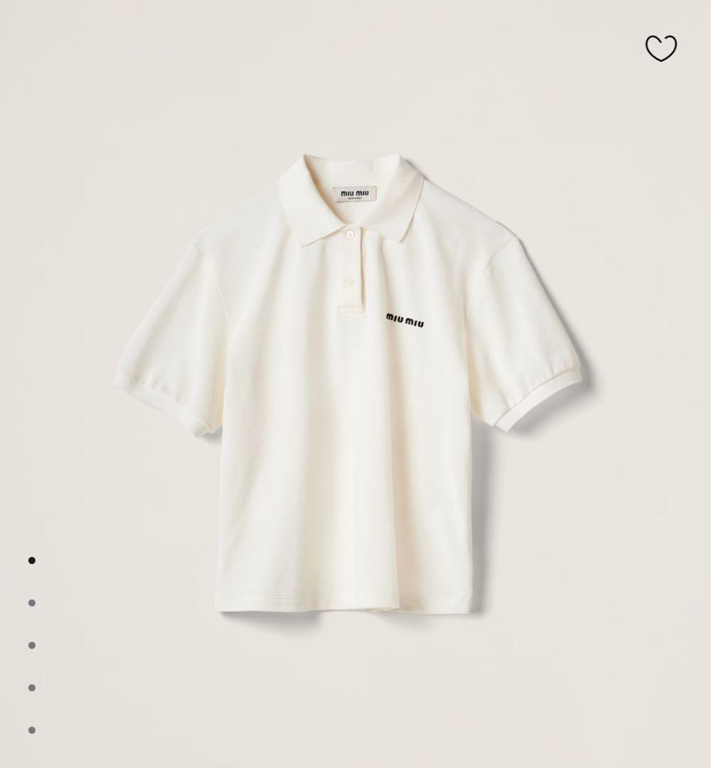 miumiu コットンピケ ポロシャツ XS