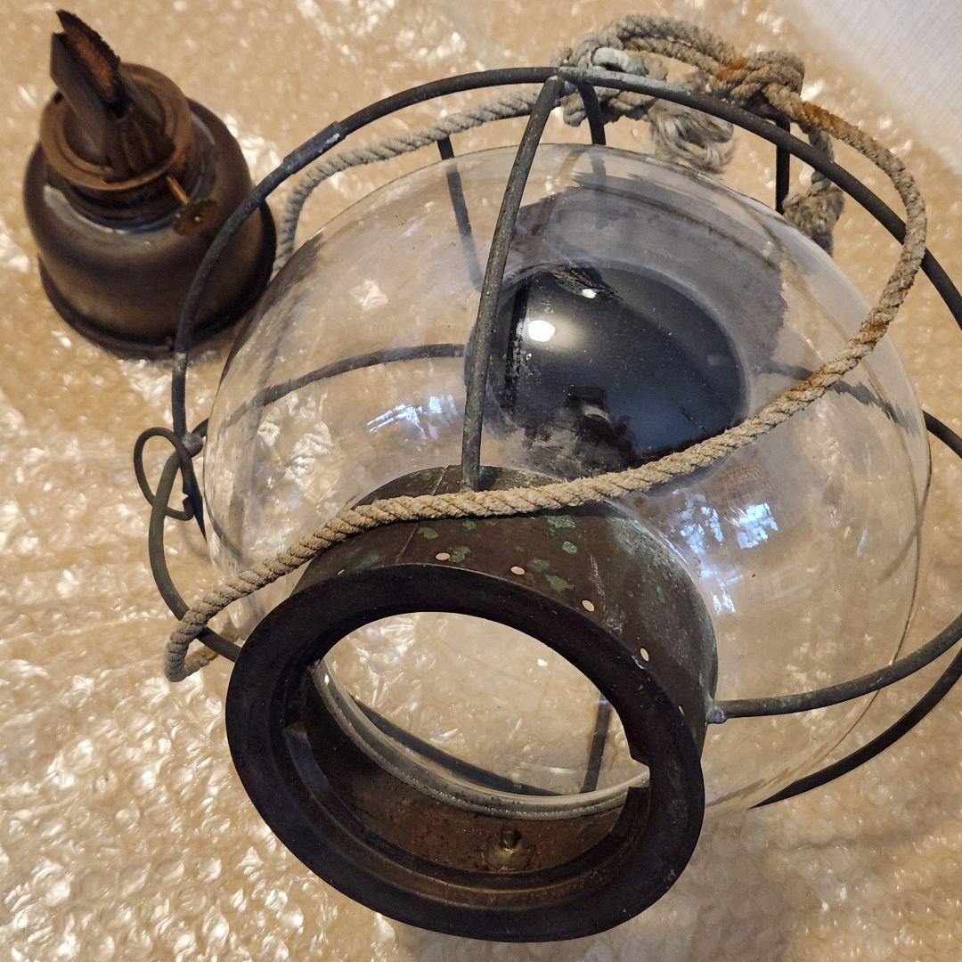 ガラス 大型 ランタン 夜間照明 船舶 釣舟 安全渡航 古民家 漁船 キャンプ