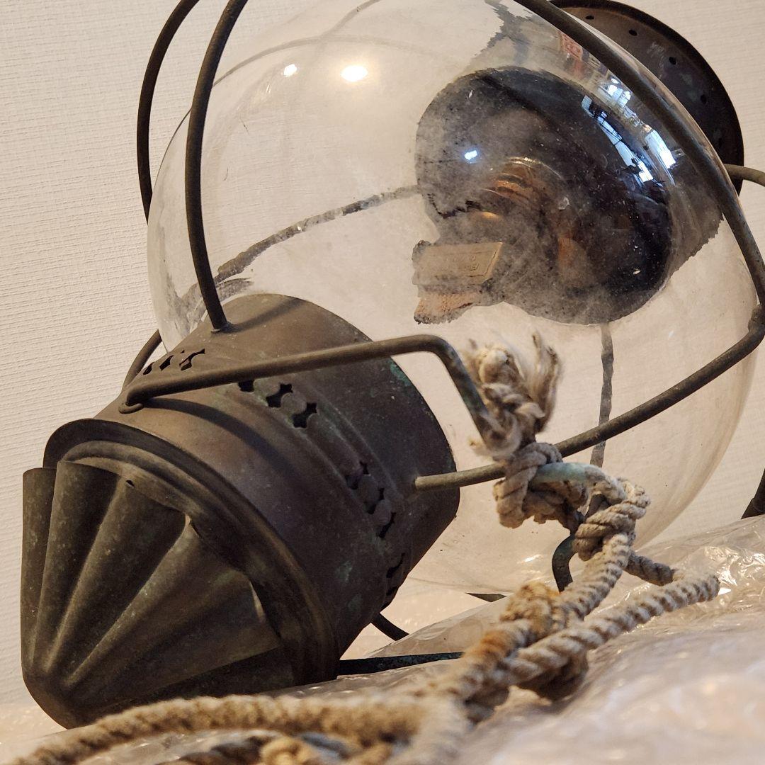 ガラス 大型 ランタン 夜間照明 船舶 釣舟 安全渡航 古民家 漁船 キャンプ