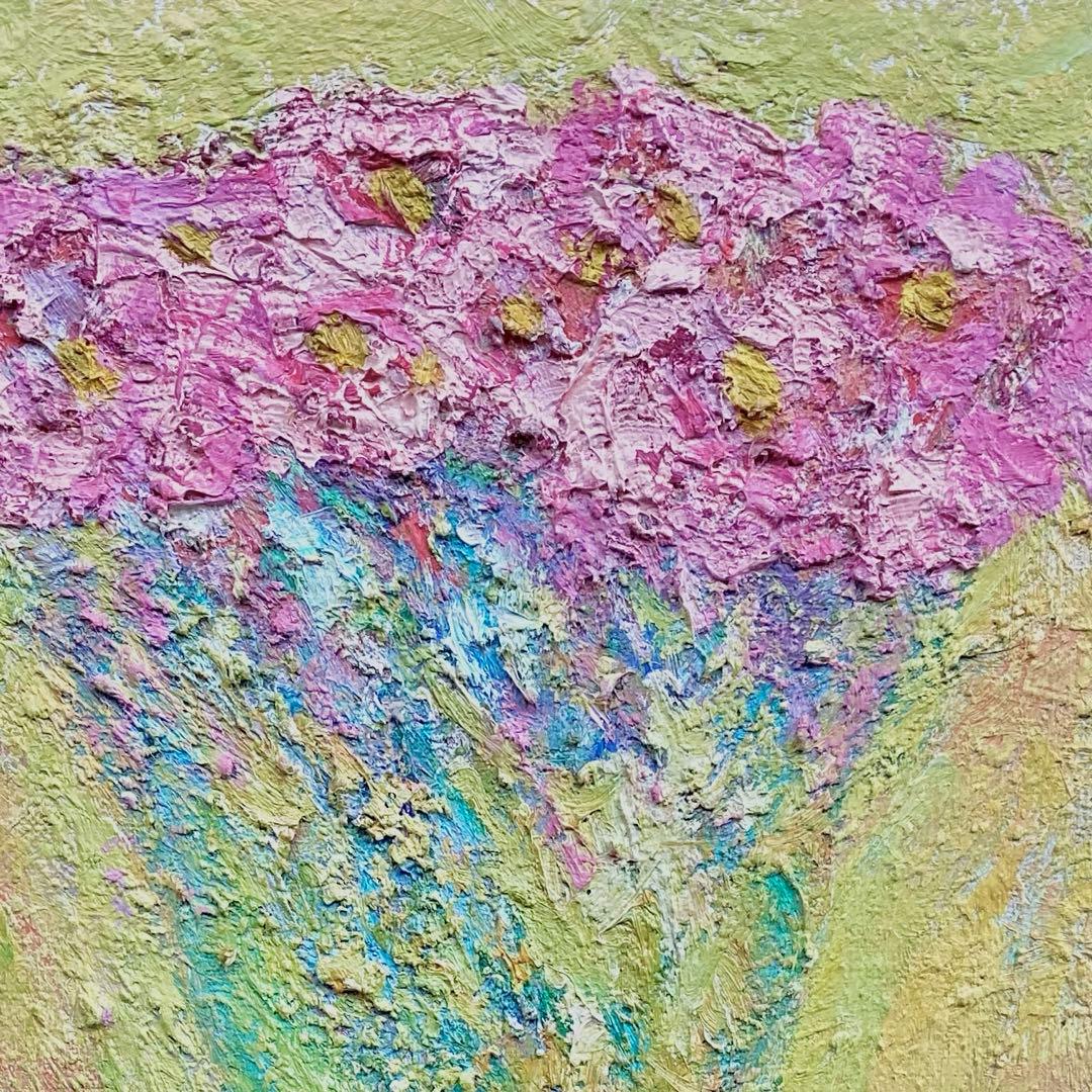 額なし▪️油彩画　F4 原画▪️ヨーロッパ画家ヴィタリエ・ズブコ　「春のブーケ 」