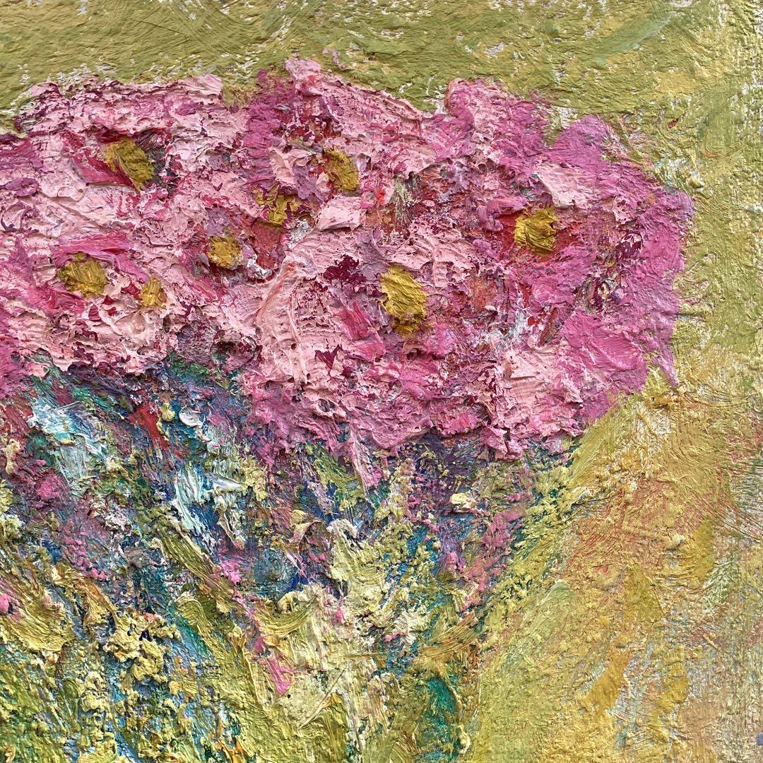 額なし▪️油彩画　F4 原画▪️ヨーロッパ画家ヴィタリエ・ズブコ　「春のブーケ 」