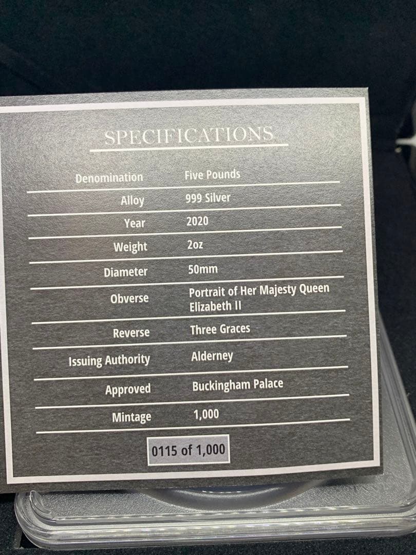 kubo様用スリーグレイセス(三美神) 2オンス銀貨　オルダニー