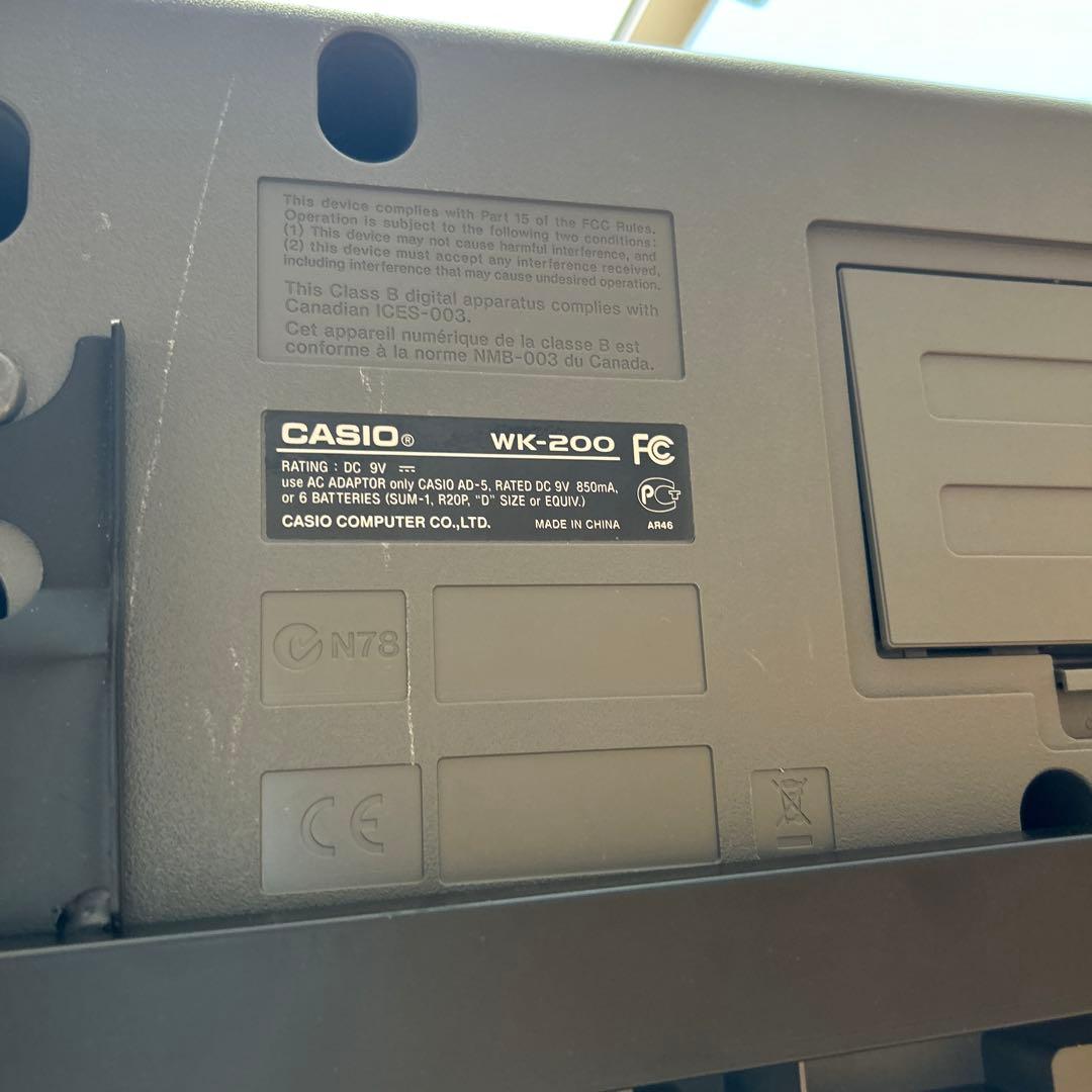 埼玉北部引取希望　カシオ CASIO WK-200 電子キーボード 　スタンド付