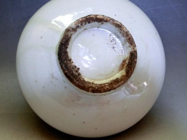 油壷■染付唐草鳥紋油壺 花器 砂高台 古玩 唐物 古美術 時代物 骨董品■