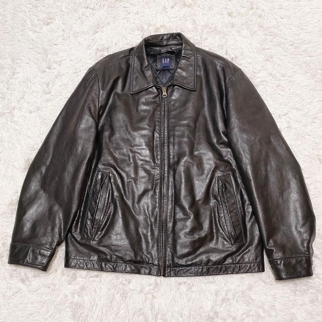 GAP　00s　名作　カウレザー　ジャケット ブラック　L