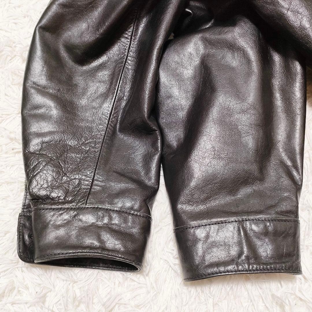 GAP　00s　名作　カウレザー　ジャケット ブラック　L
