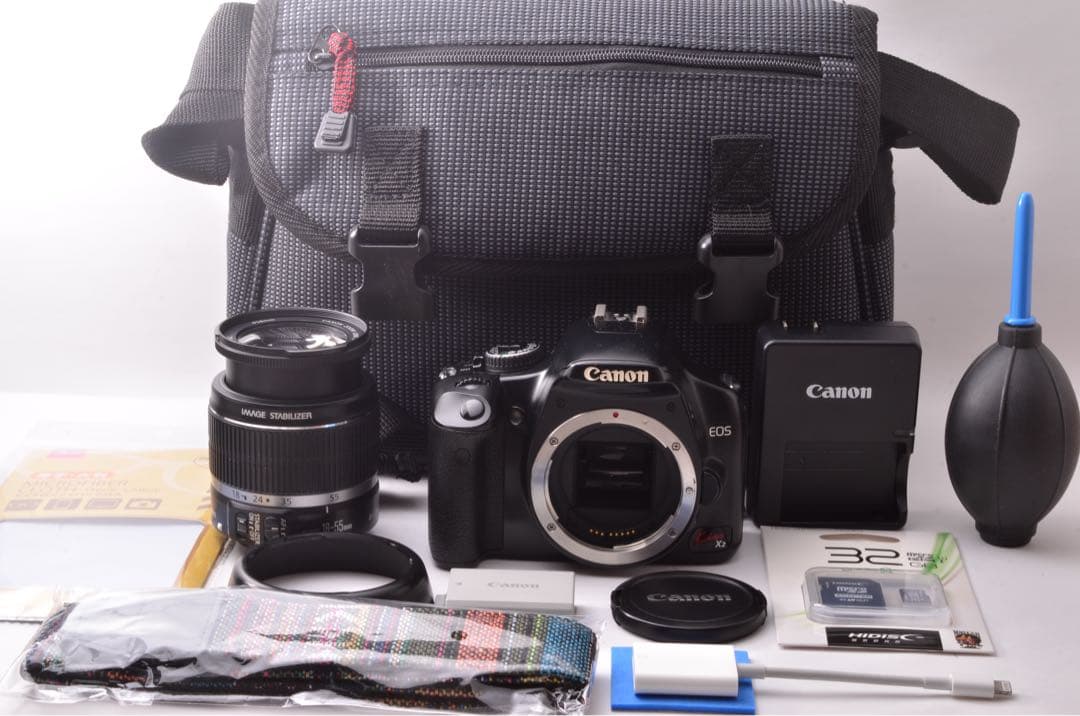 【バッグ付き】Canon　一眼レフカメラ　キャノン　KissX2　デジイチ