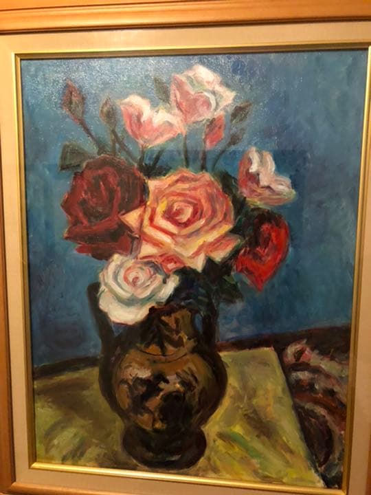 再値下げ　小山敬三の肉筆模写薔薇