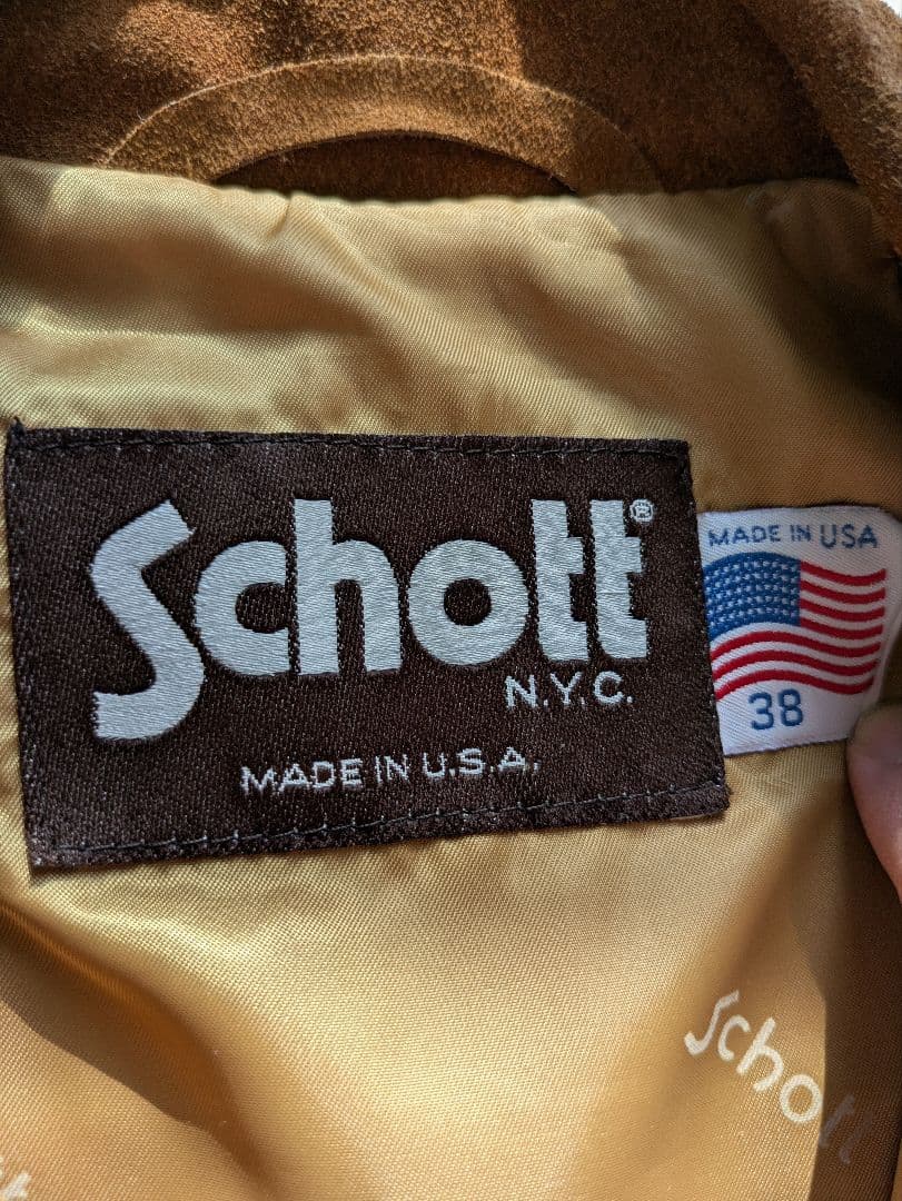 USA製 Schott　トラッカージャケット　3rd　スエード