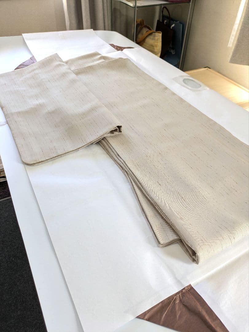 サ*ー様 正絹縦節ぜんまい紬小紋