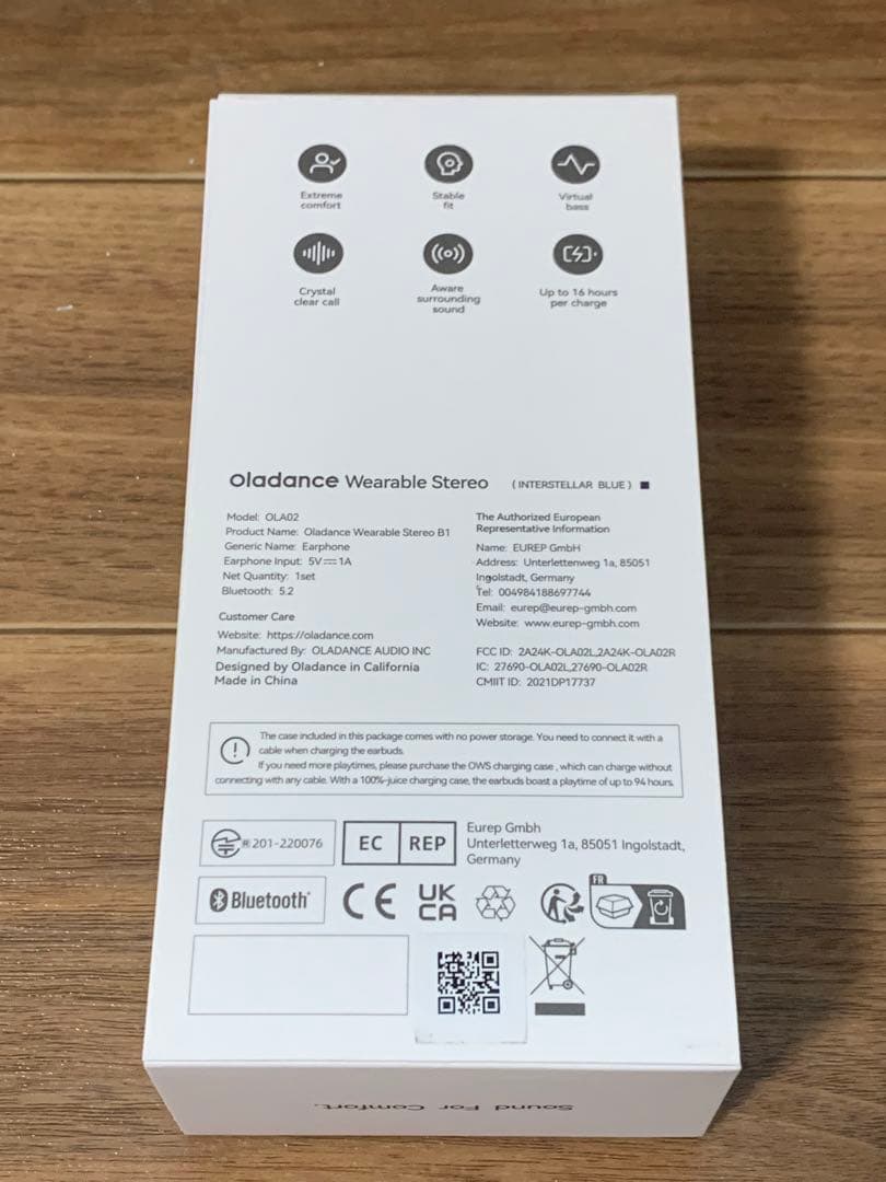 Oladance OWS1 オープンイヤー ワイヤレスOLA02 耳を塞がない