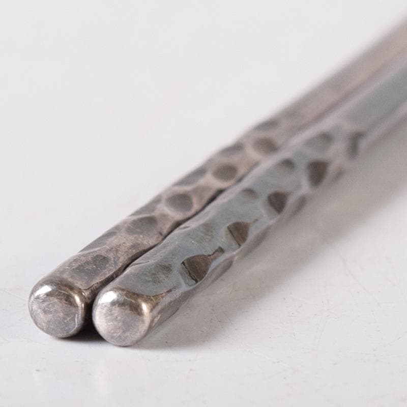 茶道具　銅製　中川浄益造　木の実火箸　約131g　共箱　D　R8367