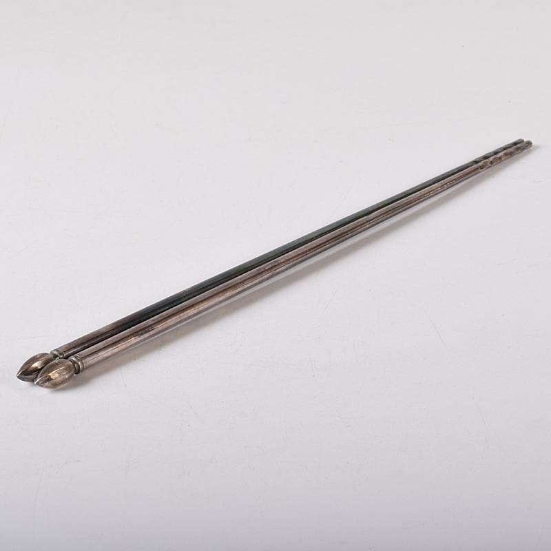 茶道具　銅製　中川浄益造　木の実火箸　約131g　共箱　D　R8367