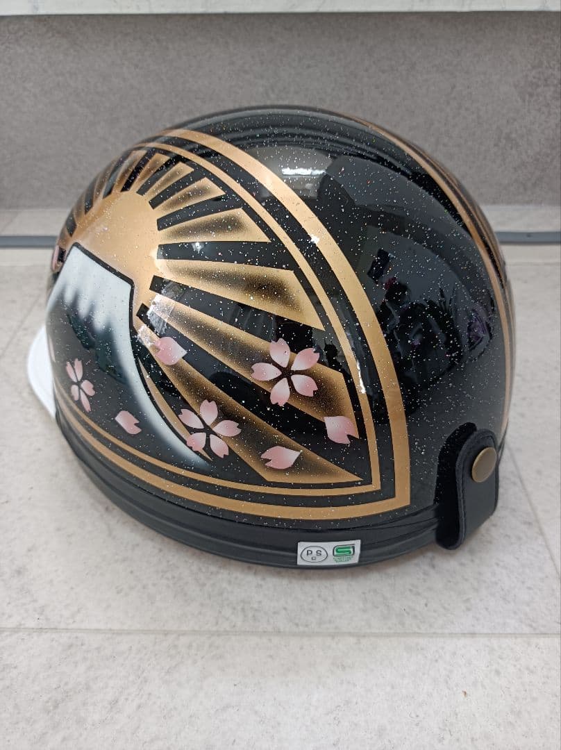 カスタムコルク半　黒金富士日章　七色ラメ