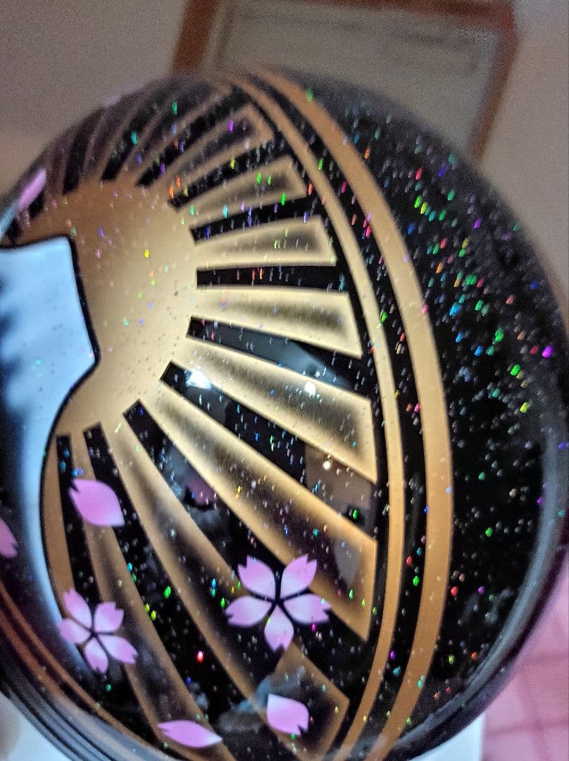 カスタムコルク半　黒金富士日章　七色ラメ