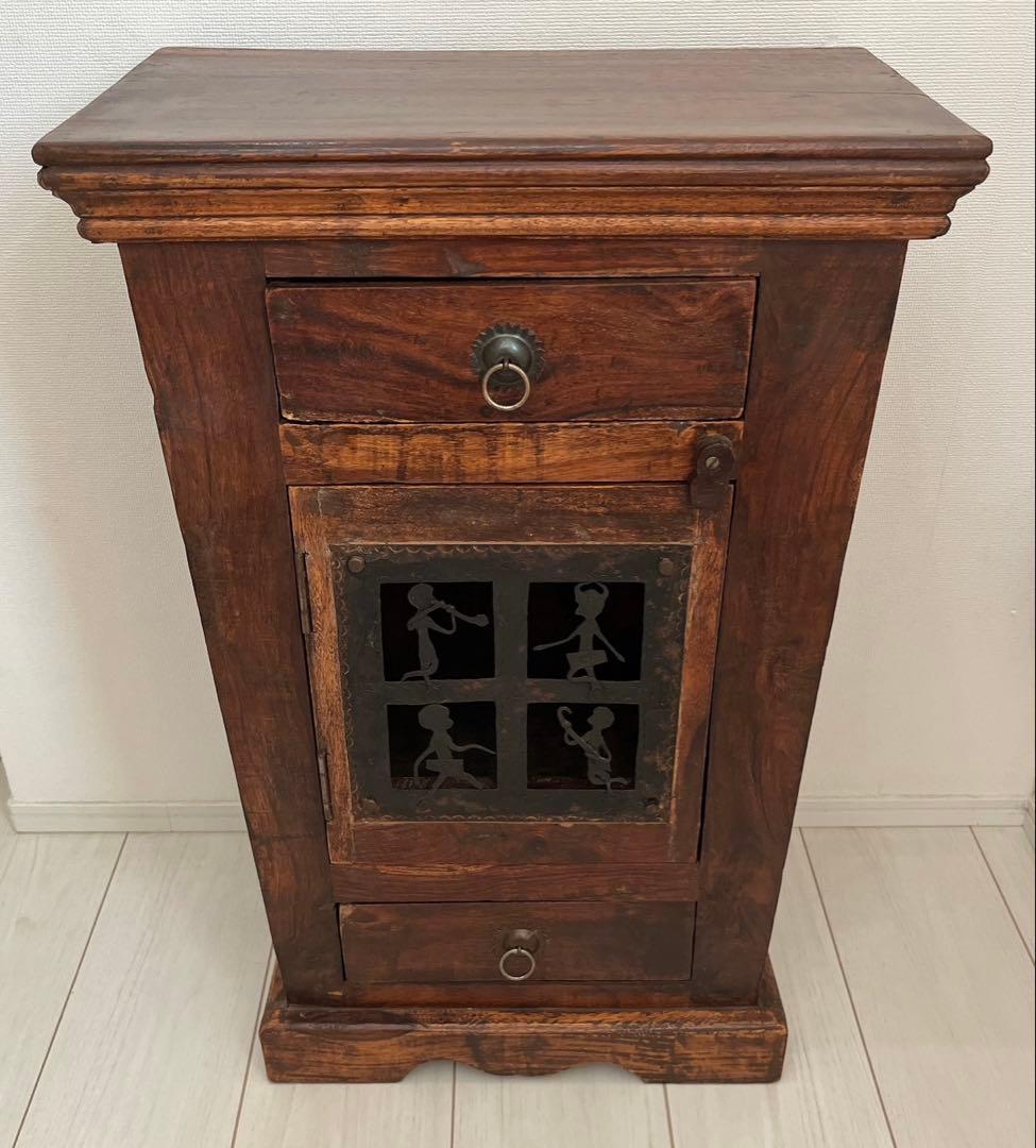 アンティーク 木製 キャビネット/ サイドテーブル vintage