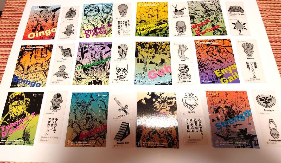 ジョジョリアルペイントシート[開封済み]全２６種セット第３部