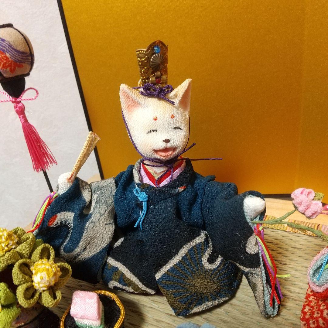 うさぎお雛様花祭り　雛人形　兎　ハンドメイド　縮緬