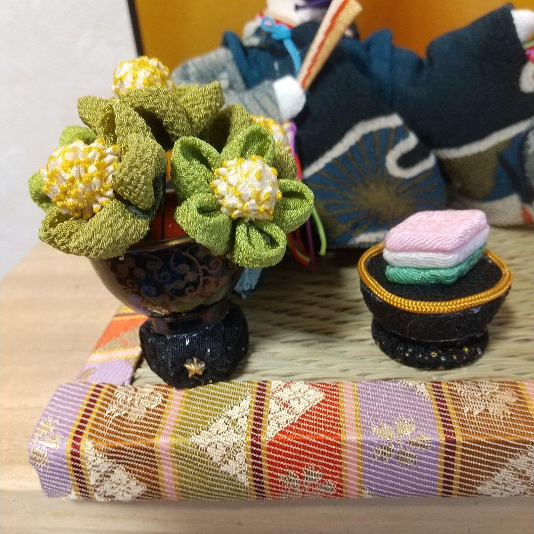 うさぎお雛様花祭り　雛人形　兎　ハンドメイド　縮緬