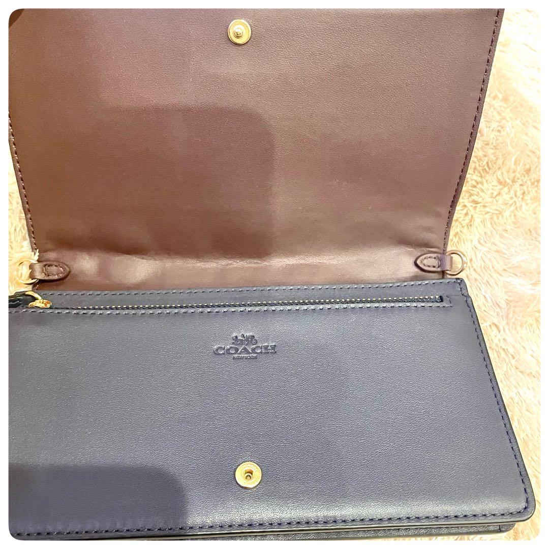 ほぼ未使用✨　コーチ　アンナ フォルドオーバー クロスボディ クラッチバッグ