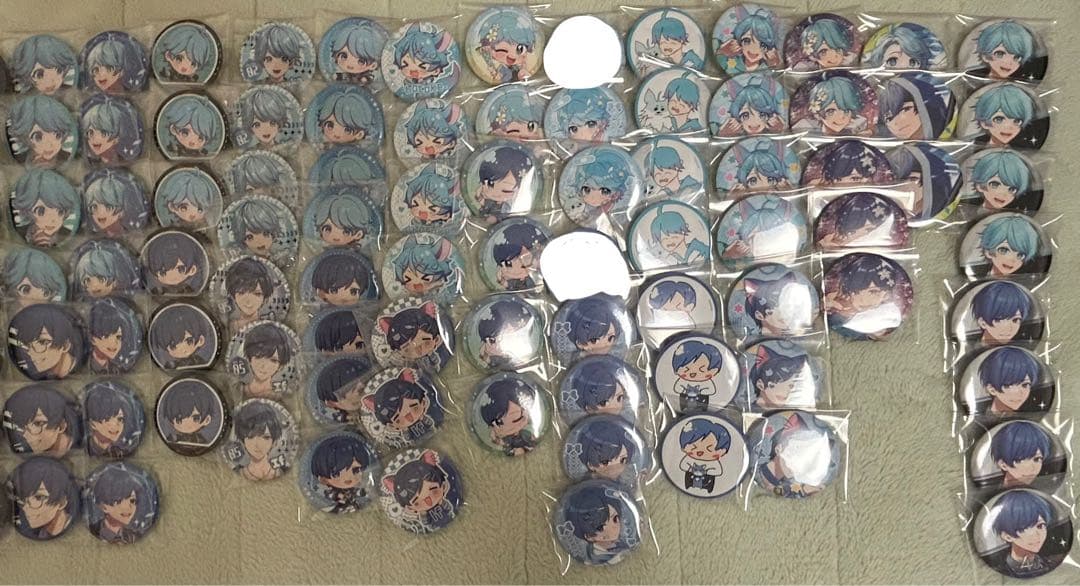 いれいすPU缶バ　青組