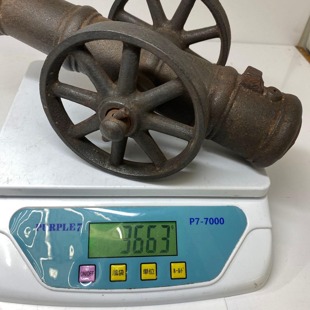 薩摩藩刻印　鉄製　大砲　共箱　3663g トヒオ　東さ7-0406☆2F