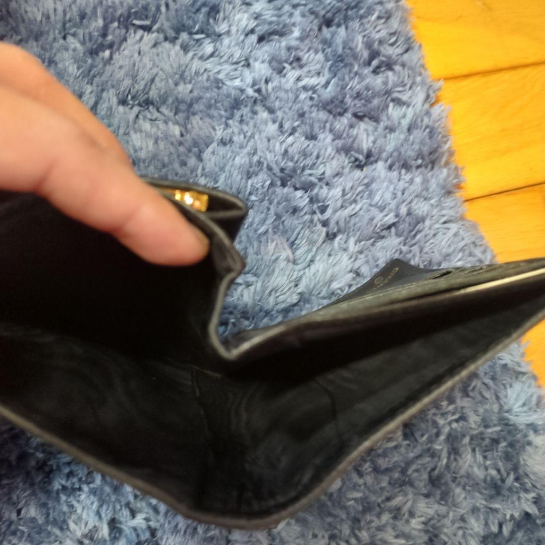 年末セール中❤正規品CHANEL 二つ折り財布 ダークグレー レザー