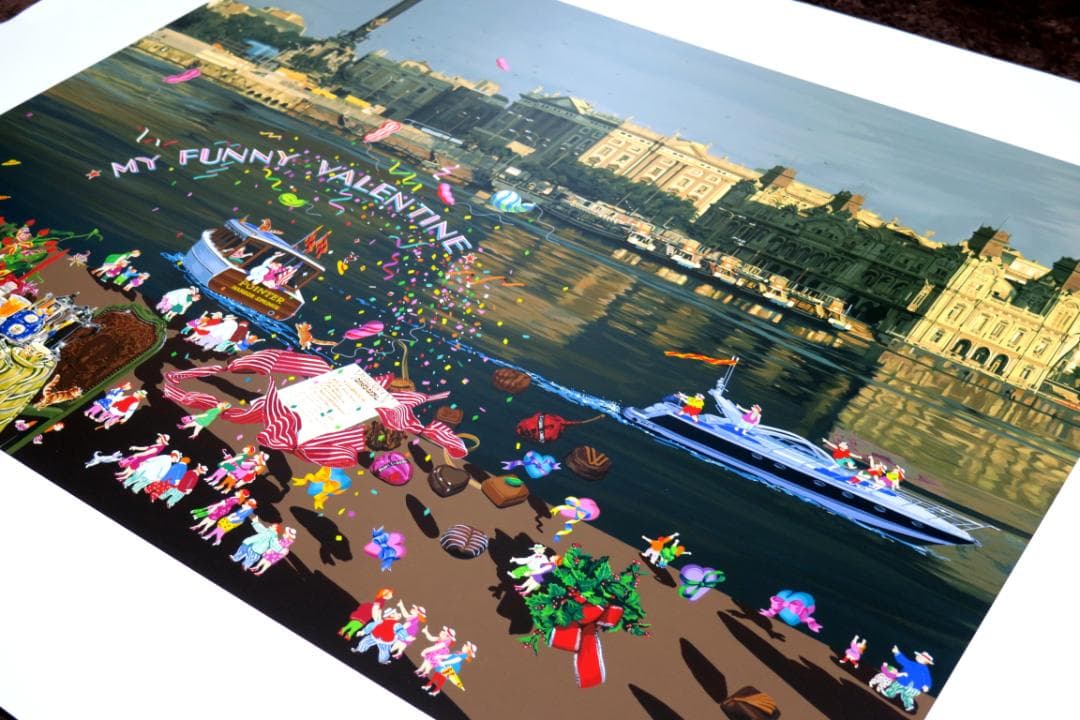 【ヒロ・ヤマガタ】　恋人たちのフェスティバル　シルクスクリーンシート　山形博導