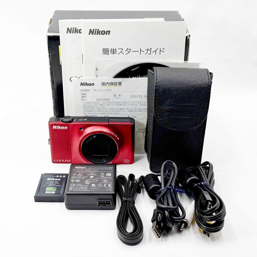 ニコン COOLPIX S8000 フレッシュレッド コンデジ カメラ 中古
