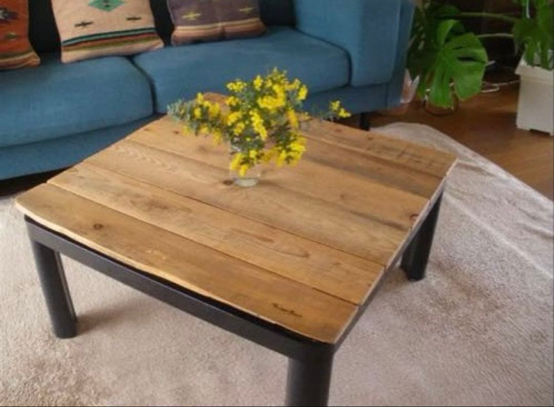 天然木こたつ天板　無垢板こたつ天板　コタツ天板　正方形こたつ天板　ウォールナット