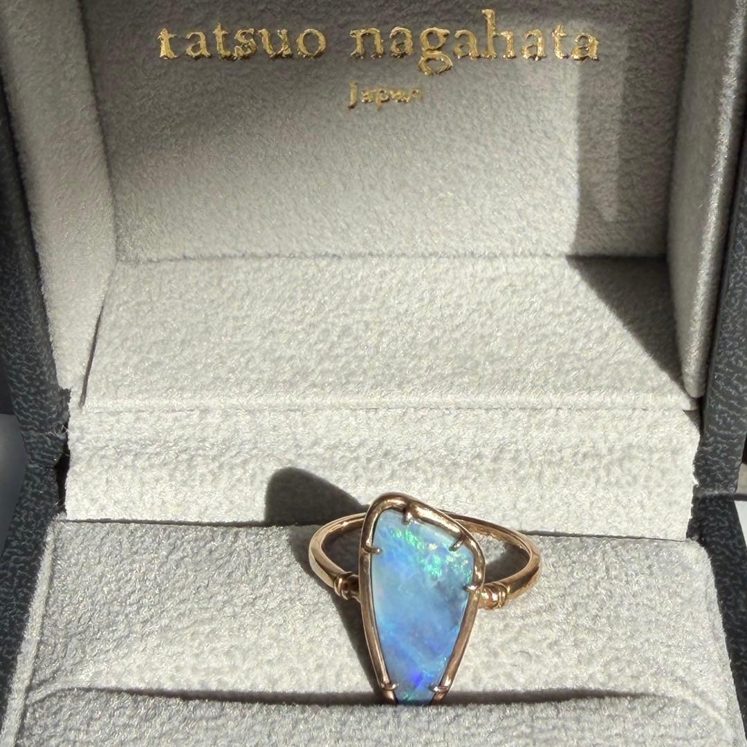 最終価格　tatsuo nagahata ボルダーオパール　リング　K10