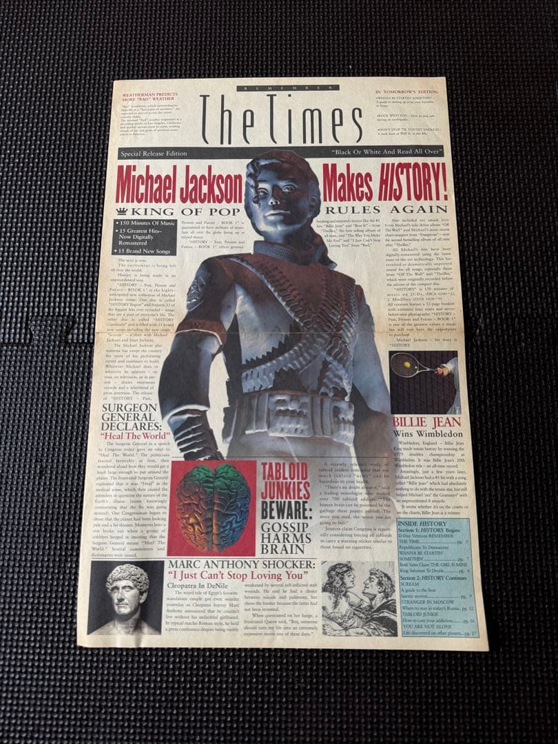 マイケルジャクソン　ヒストリー非売品新聞