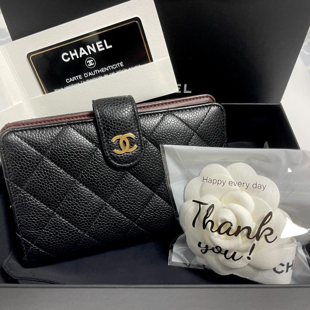 【2458】パパ★CHANEL ✴︎ シャネル マトラッセ 2つ折財布