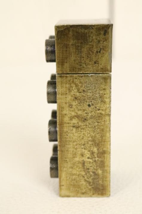 【新品】☆ビューティービースト：ロゴ刻　ブロック型　真鍮　ライターケース