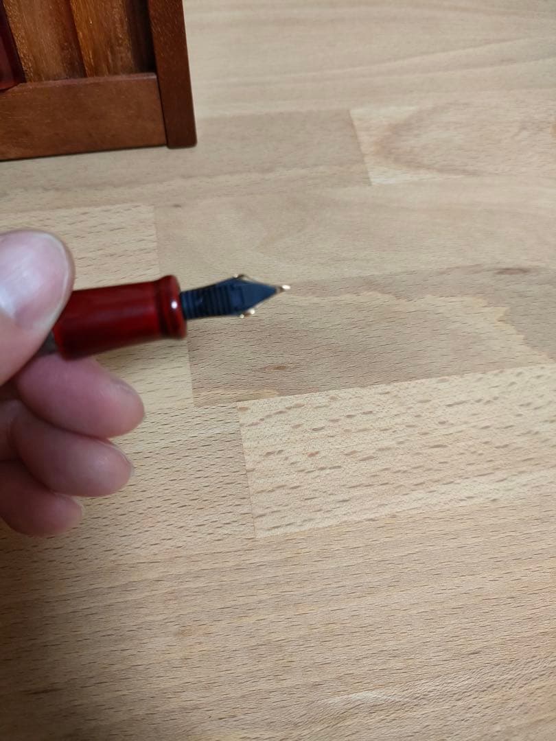 ★12月2日まで★中屋万年筆 赤溜 17mm