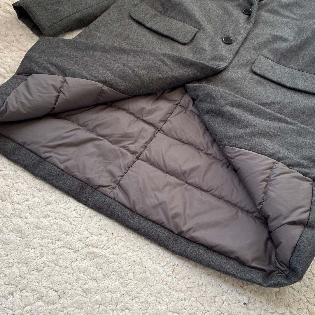 セオリーリュクス チェスターコート ロング 表毛98% /裏ダウン90% L