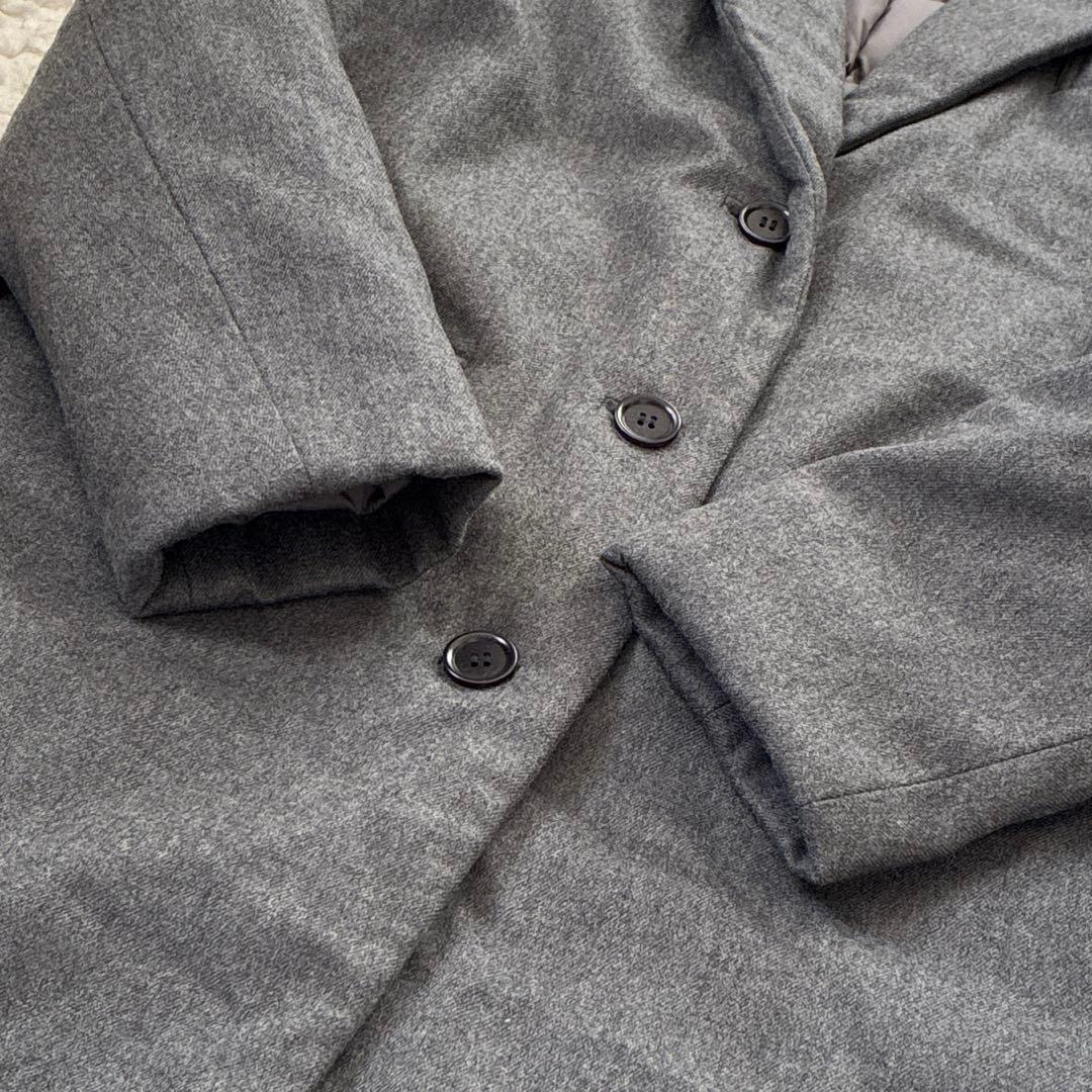 セオリーリュクス チェスターコート ロング 表毛98% /裏ダウン90% L