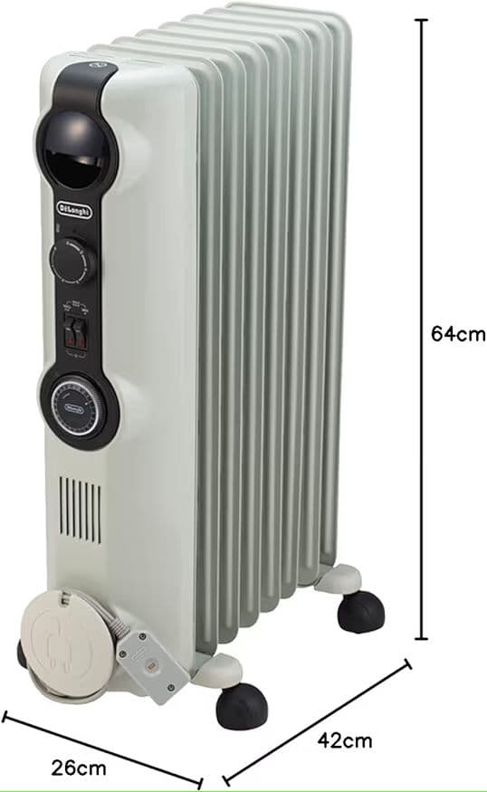 De'Longhi (デロンギ) オイルヒーター ホワイト×ブラック 未使用