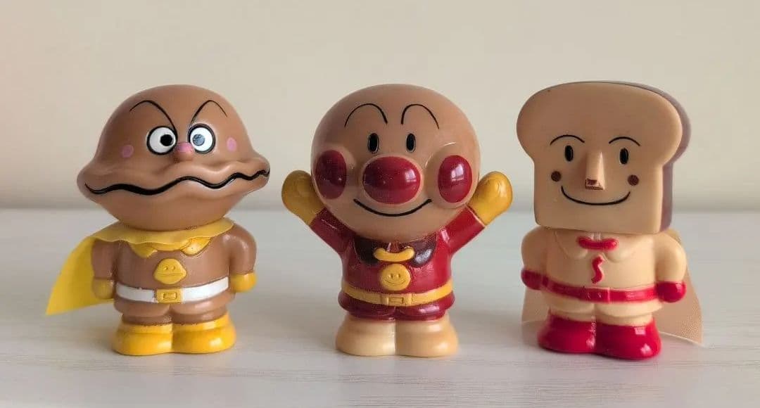 初期ソフビ アンパンマン しょくぱんまん カレーパンマン 1989 フィギュア
