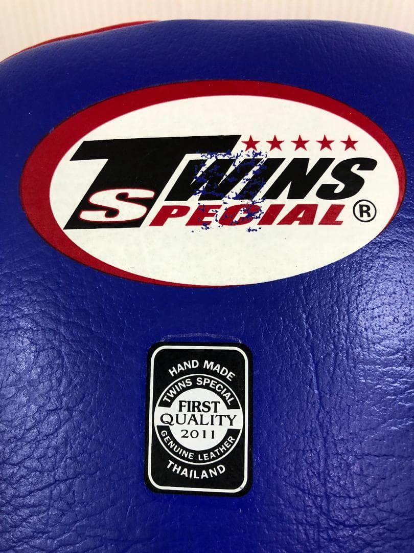 N023 TWINS SPECIAL キックミット 本革 青