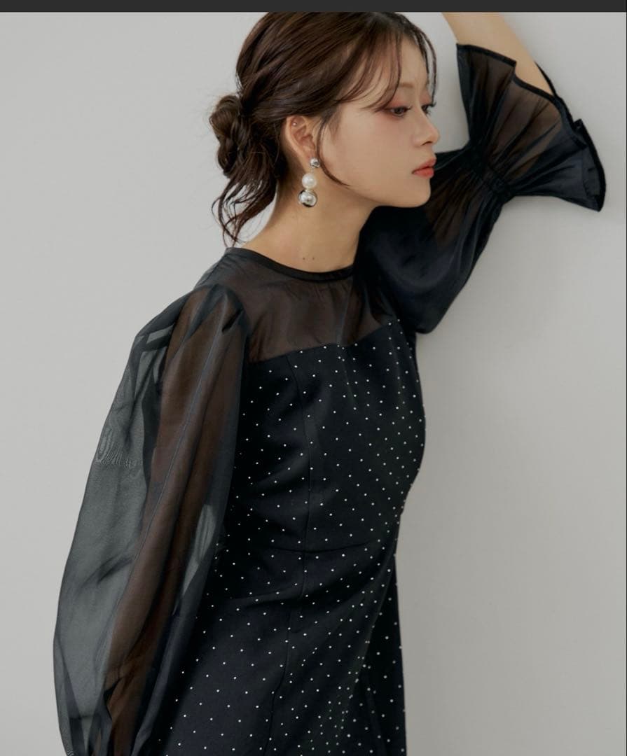 chico シースルータイトロングドレス　オケージョンドレス