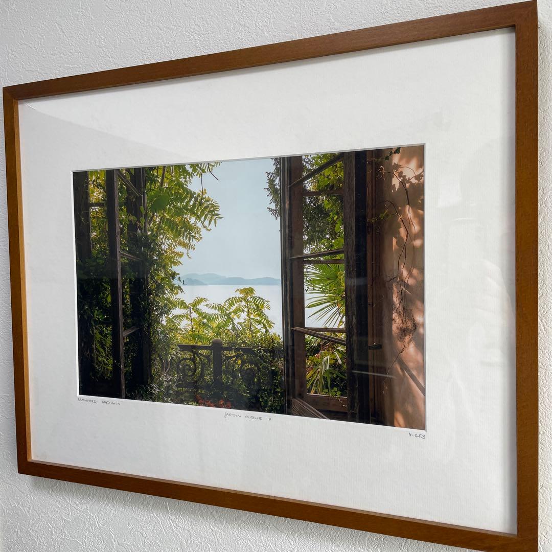 エーイーイエローコーナーフォトアート　海外の庭　額縁付