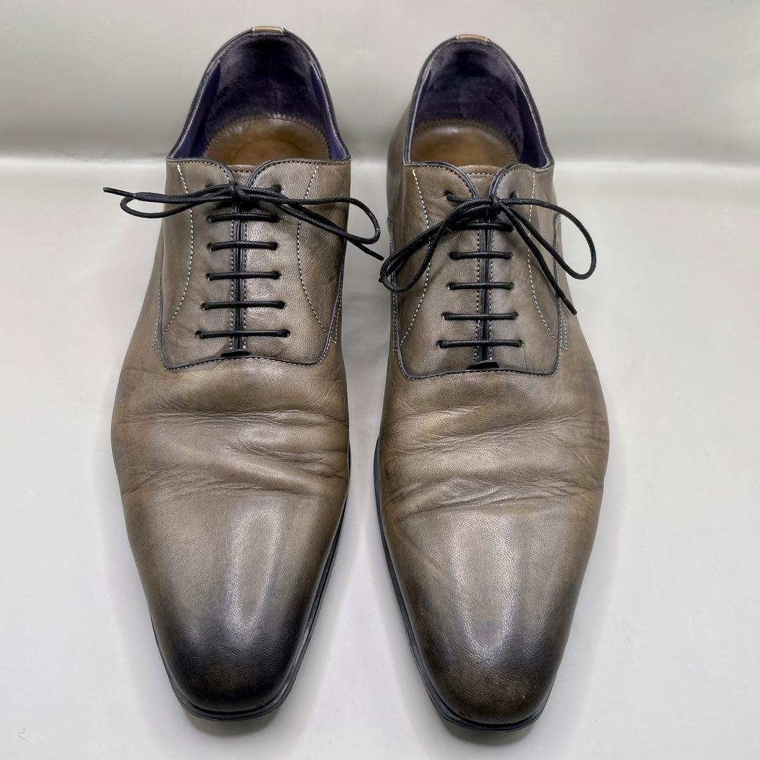 サントーニ Santoni レザー ビジネスシューズ 8.5 27cm ブラウン
