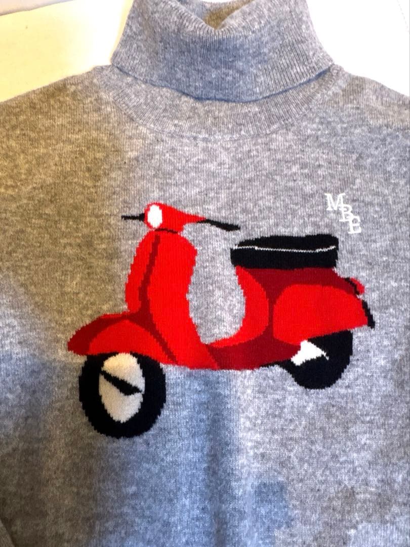 美品！カシミヤ　セーター　M グレー　極暖　マスターバニー　長袖 ニット　バイク
