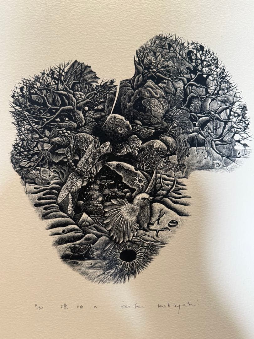 小林敬生作　静止した刻　オリジナル木口木版画集　サイン番号入　送料込み1222