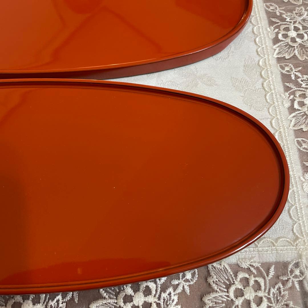 輪島塗　慶塚　楕円　お盆　 5枚セット　前菜盆　オーバル　未使用