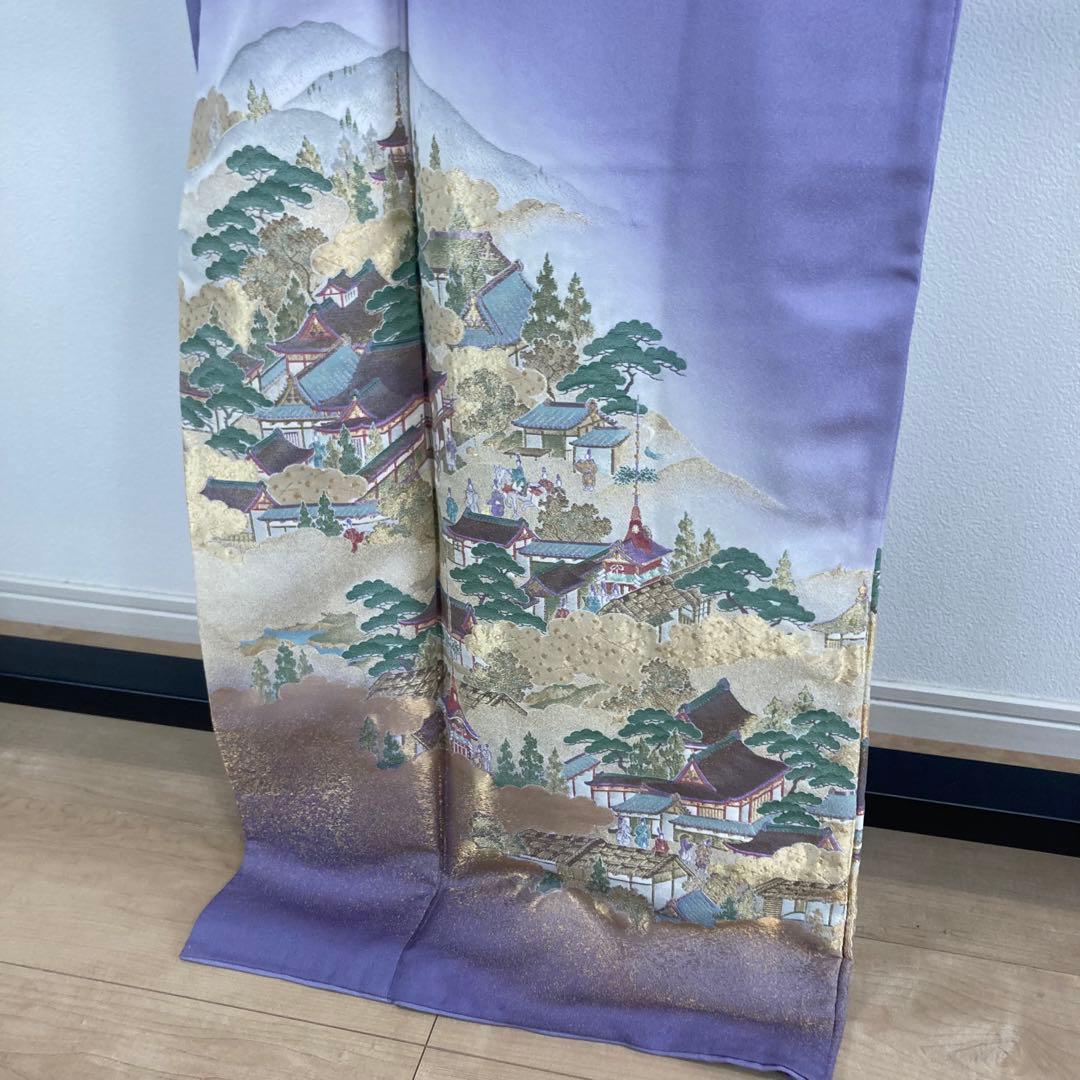 ZF-1302 色留袖 金通し トールサイズ いにしえの都 逸品 高級 正絹