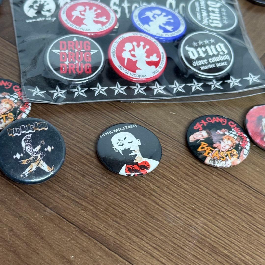 ミニ 缶バッジ ロック パンク 洋楽 海外 ピン まとめ 80年代 ヴィンテージ