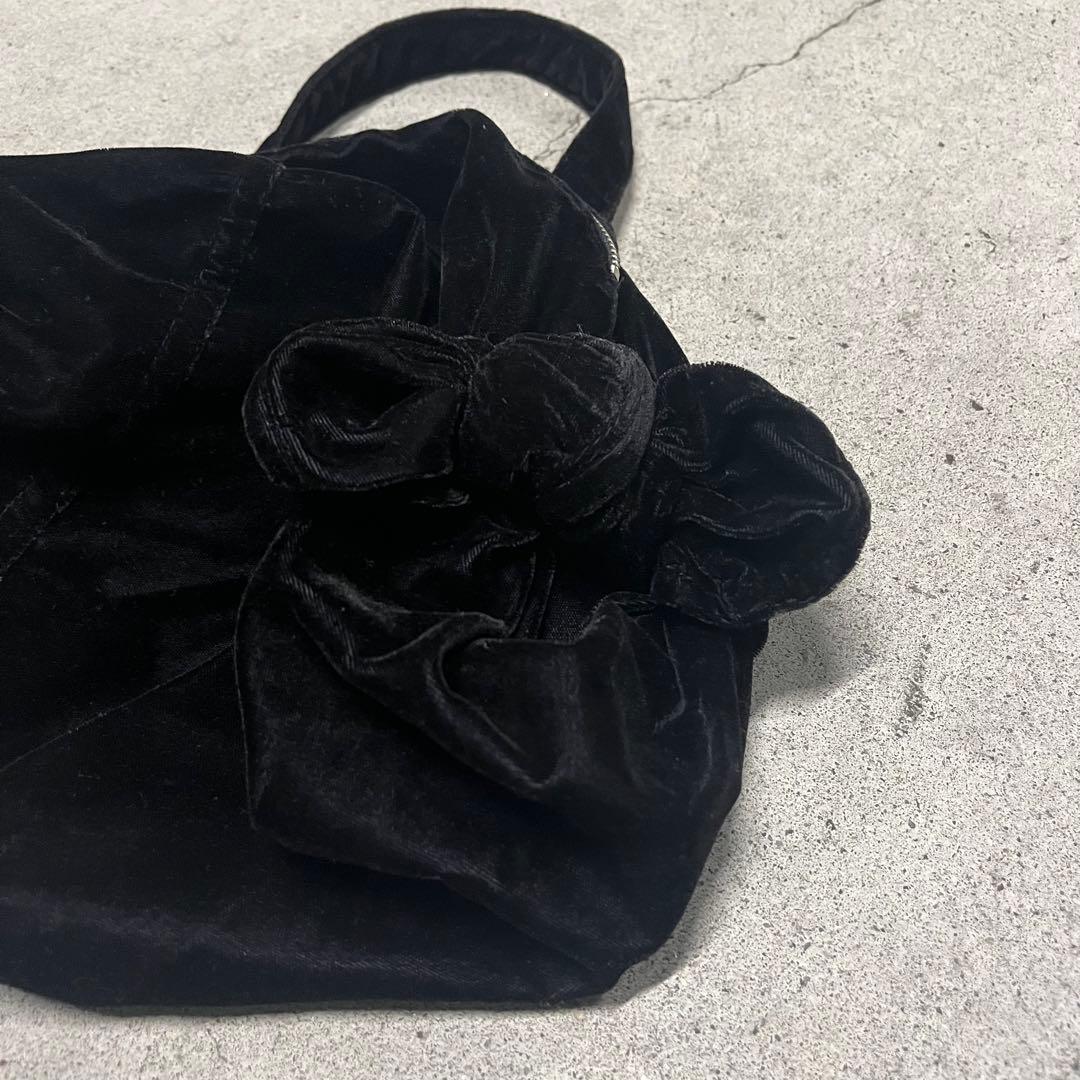 COMME des Garcons velours design bag 結