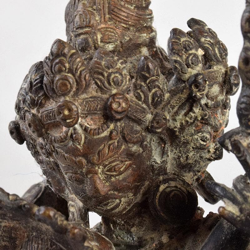 中国　古銅　チベット仏　歓喜仏　仏像　時代箱付　D　R9110